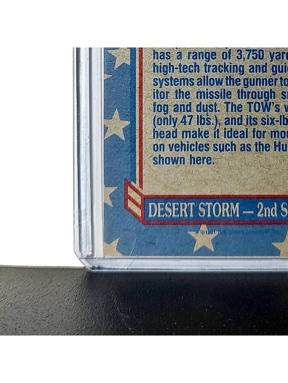 TOW Missile 1991 Topps Desert Storm #98 Card - Picture 9 of 10